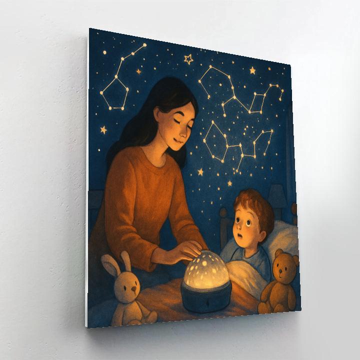 Bedtime Star Projection DIY paint by numbers