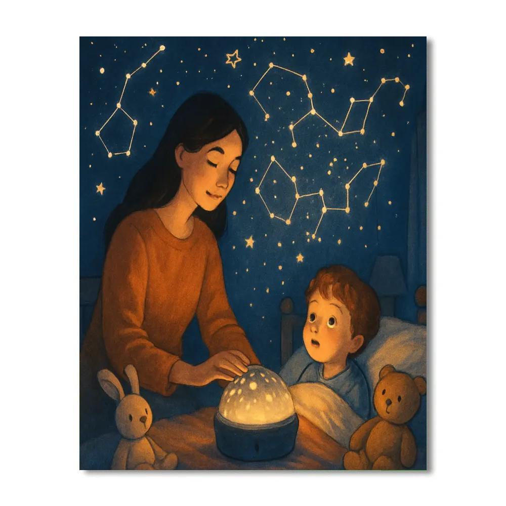 Bedtime Star Projection DIY paint by numbers