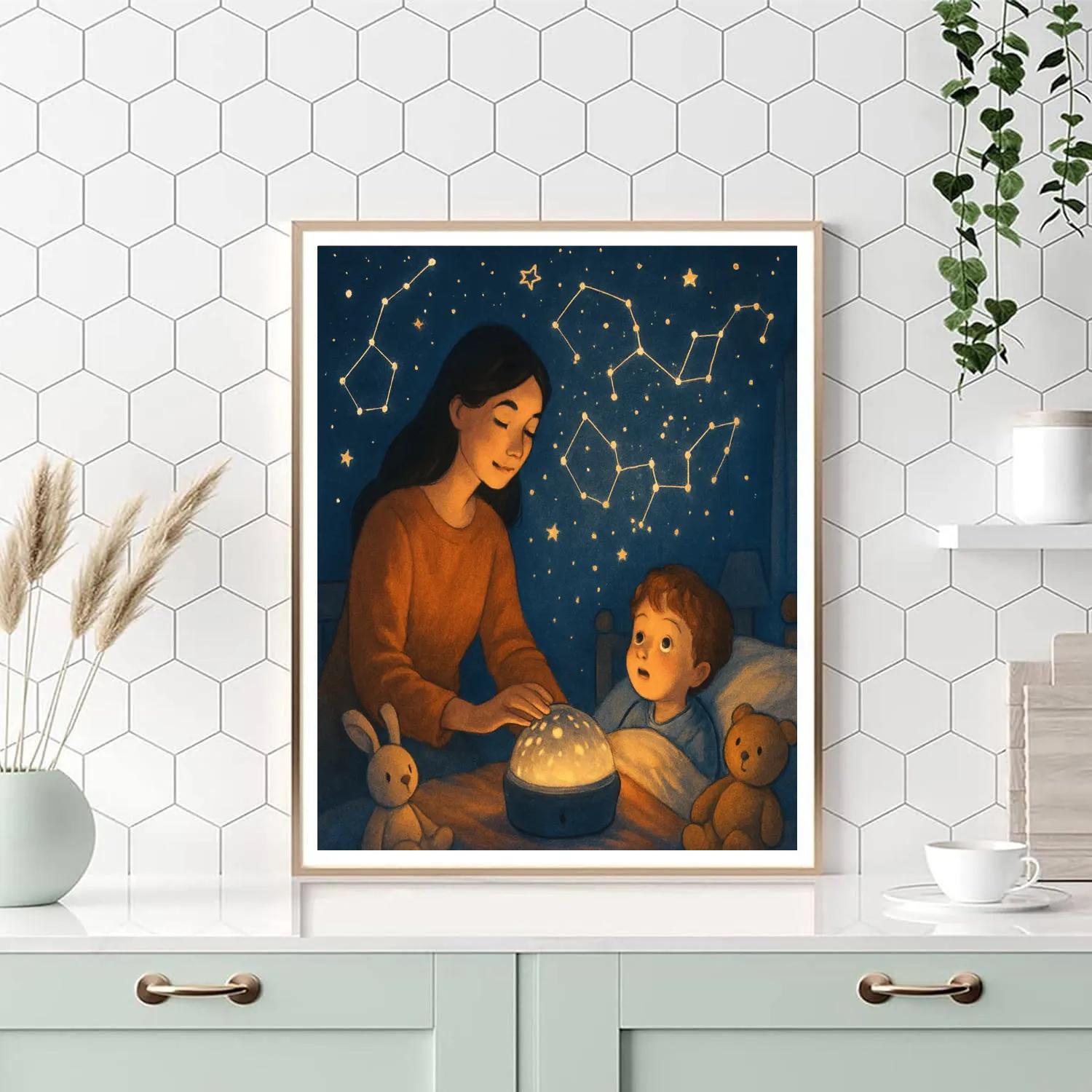 Bedtime Star Projection DIY paint by numbers