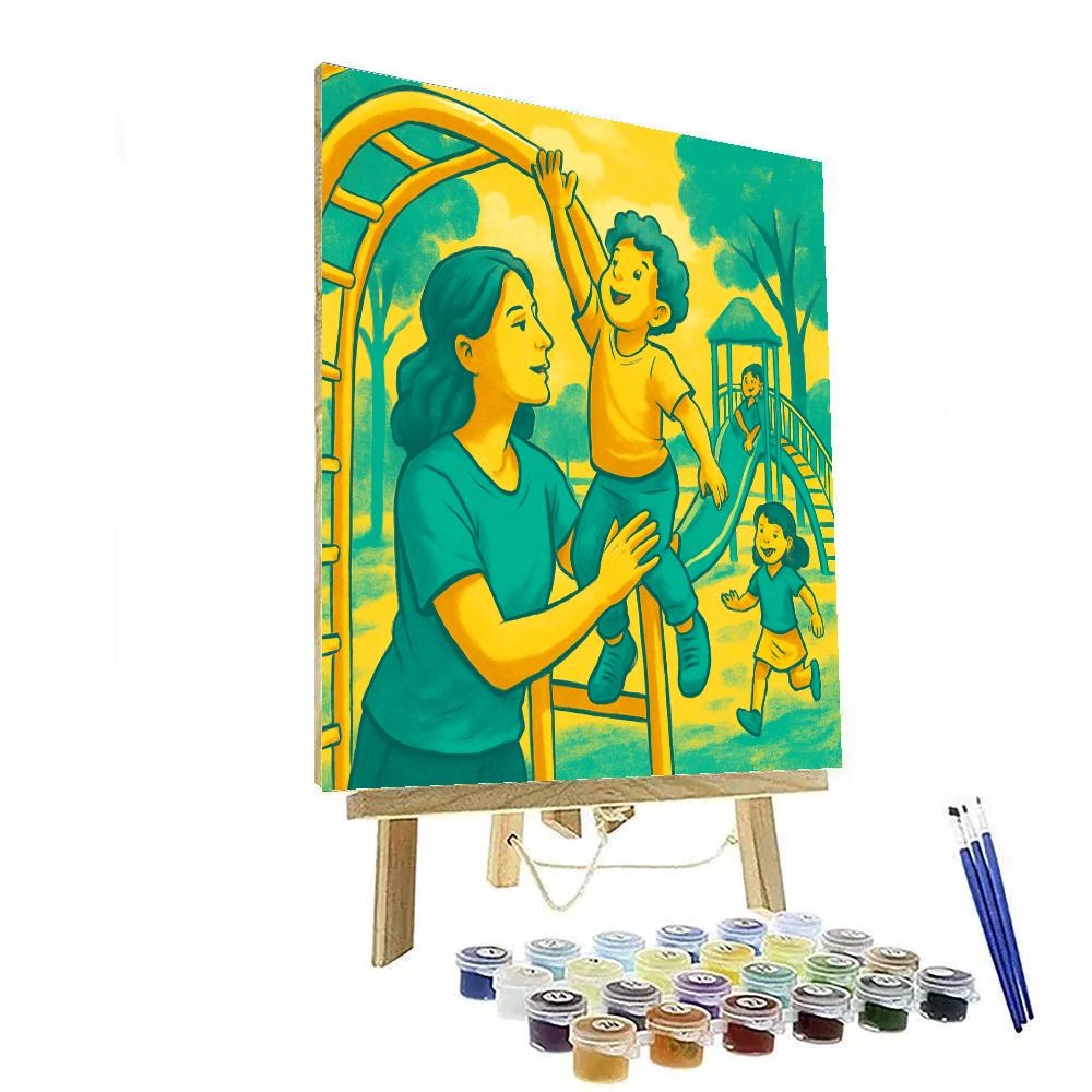 Playground Helping Hand DIY paint by numbers