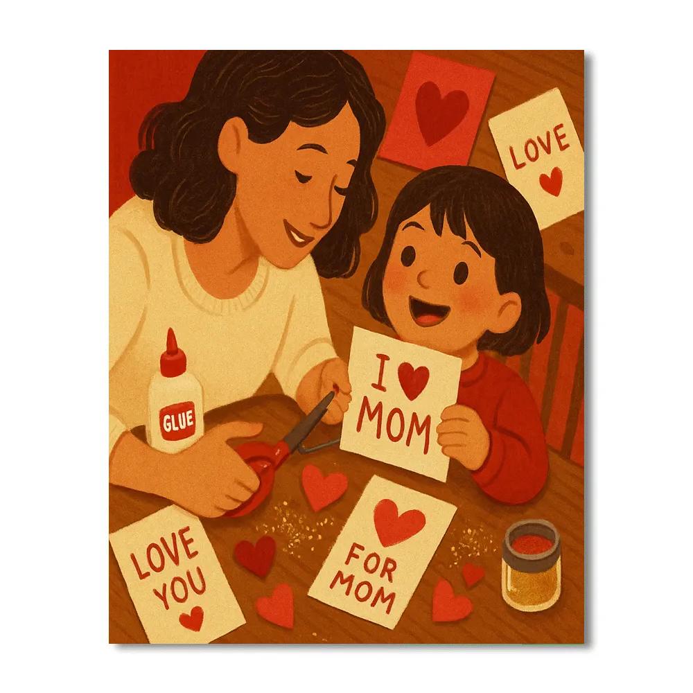 Holiday Handmade Card Making paint by number