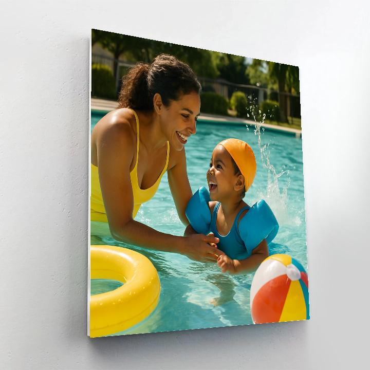 Poolside Teach To Swim Number painting