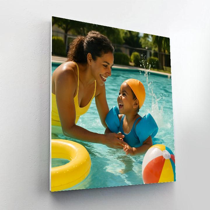 Poolside Teach To Swim Number painting