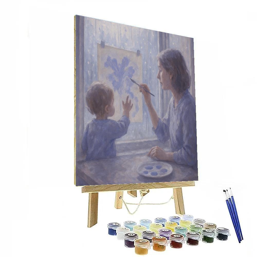 Window Rain Painting DIY paint by numbers