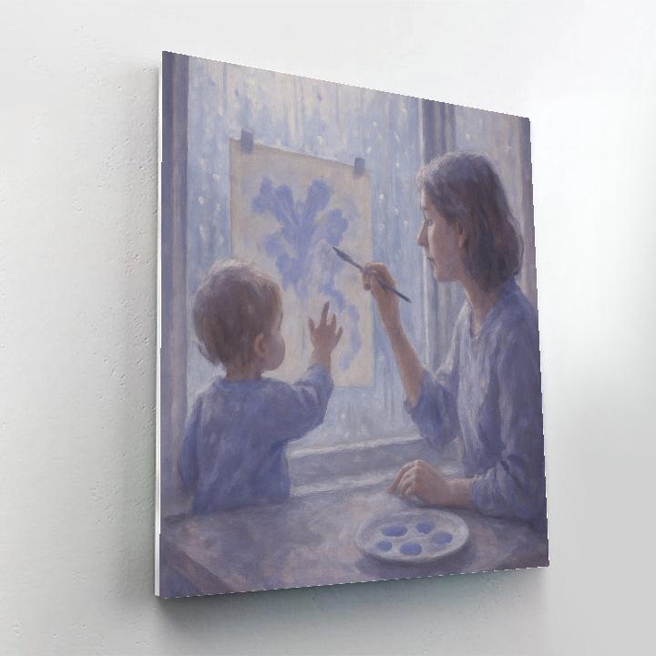 Window Rain Painting DIY paint by numbers