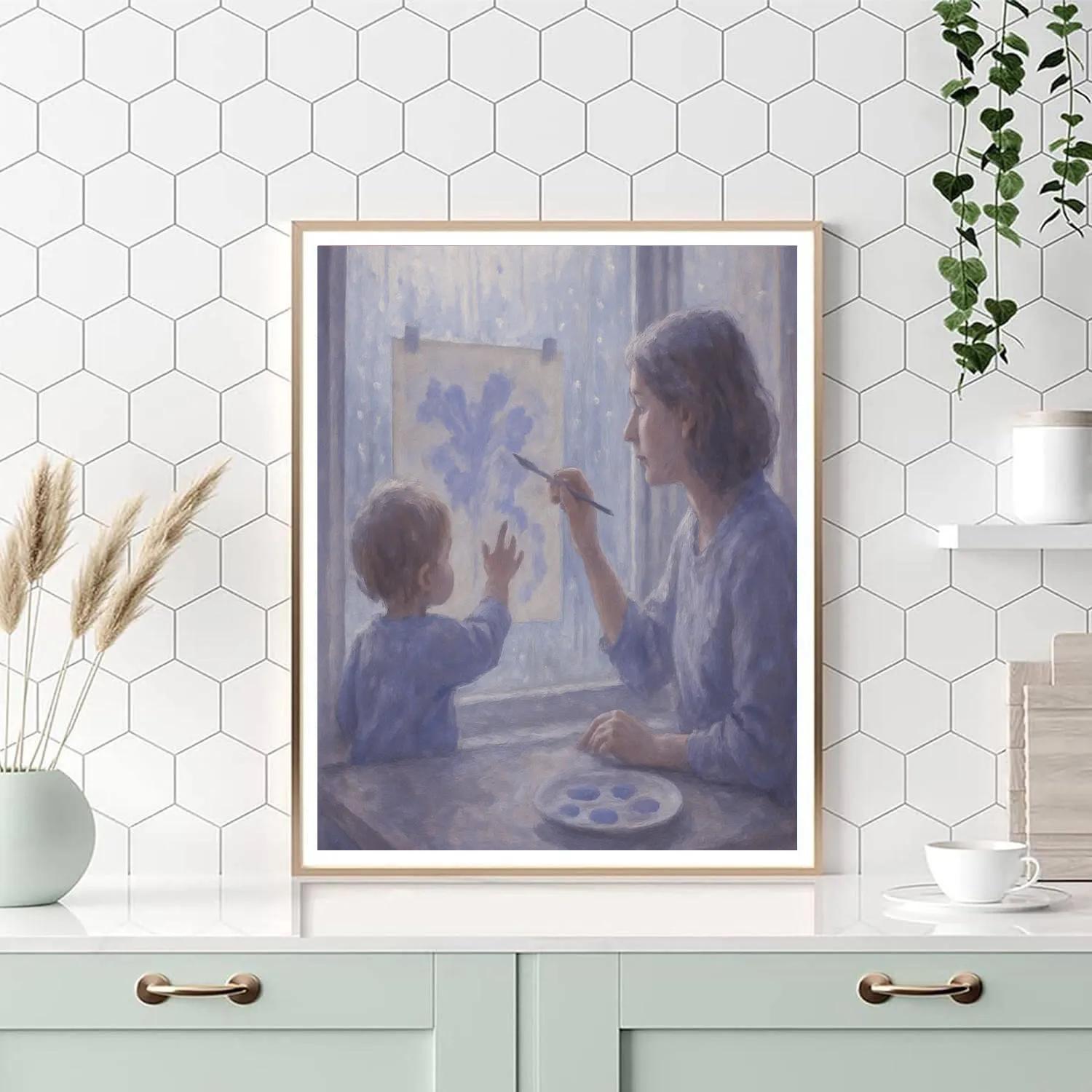 Window Rain Painting DIY paint by numbers