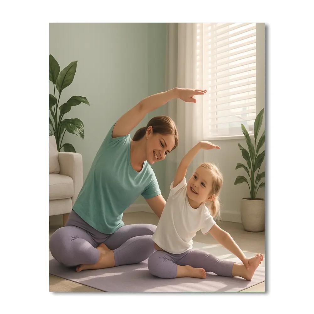 Morning Yoga Stretch paint by color