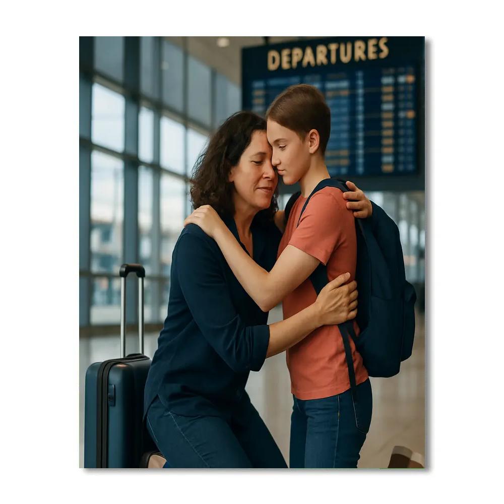 Airport Goodbye Wave Paint by numbers kits