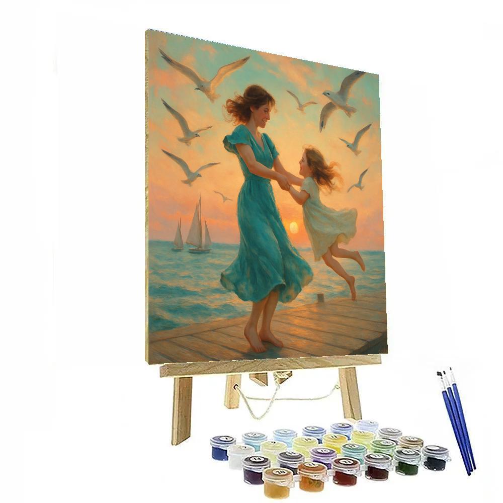 Sunset Dance On Pier DIY paint by numbers