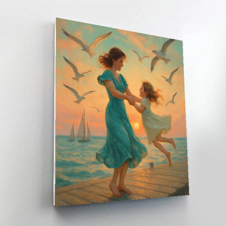 Sunset Dance On Pier DIY paint by numbers