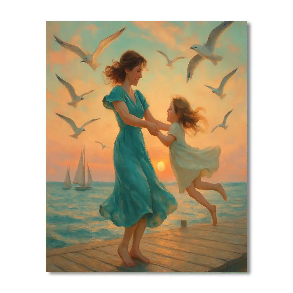 Sunset Dance On Pier DIY paint by numbers