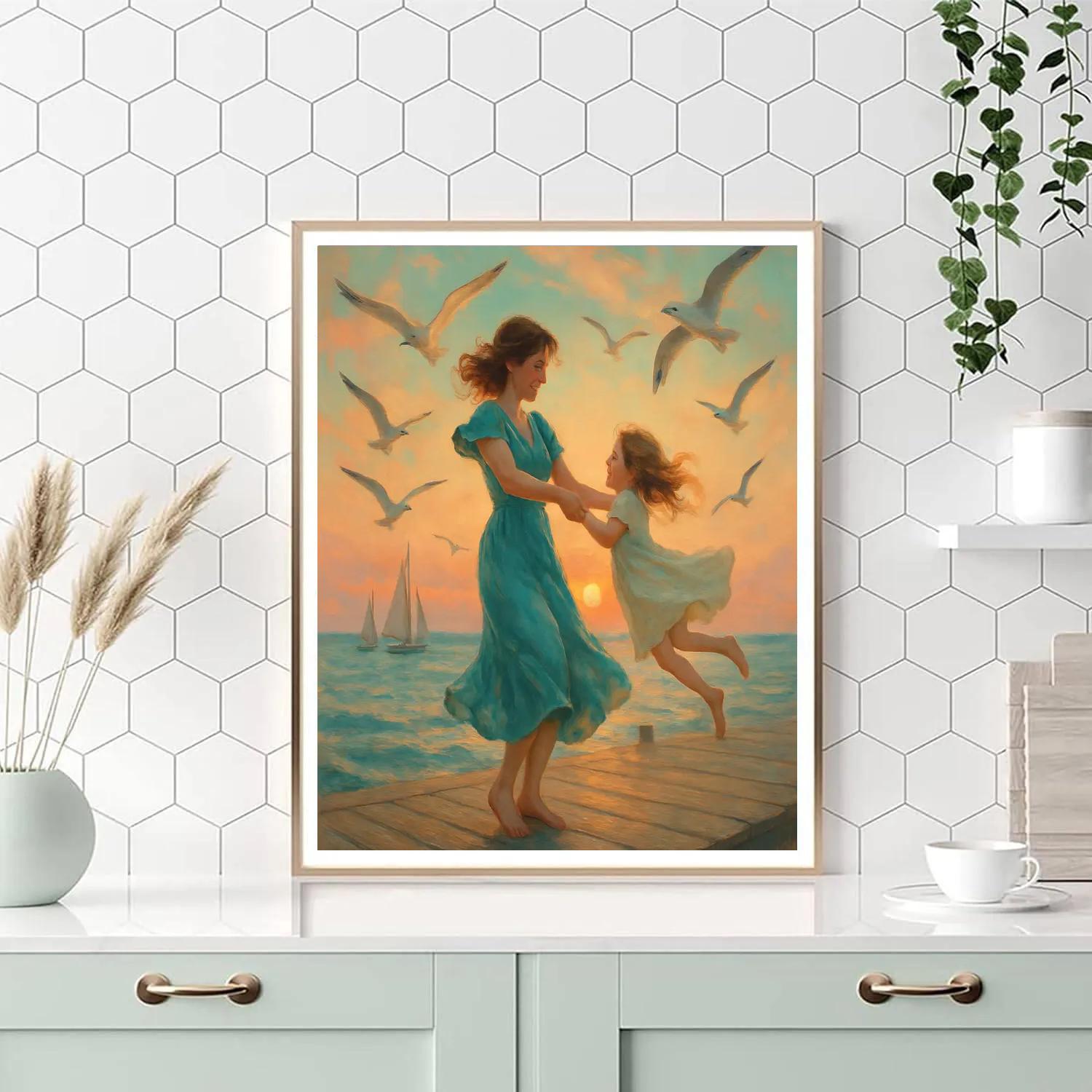 Sunset Dance On Pier DIY paint by numbers