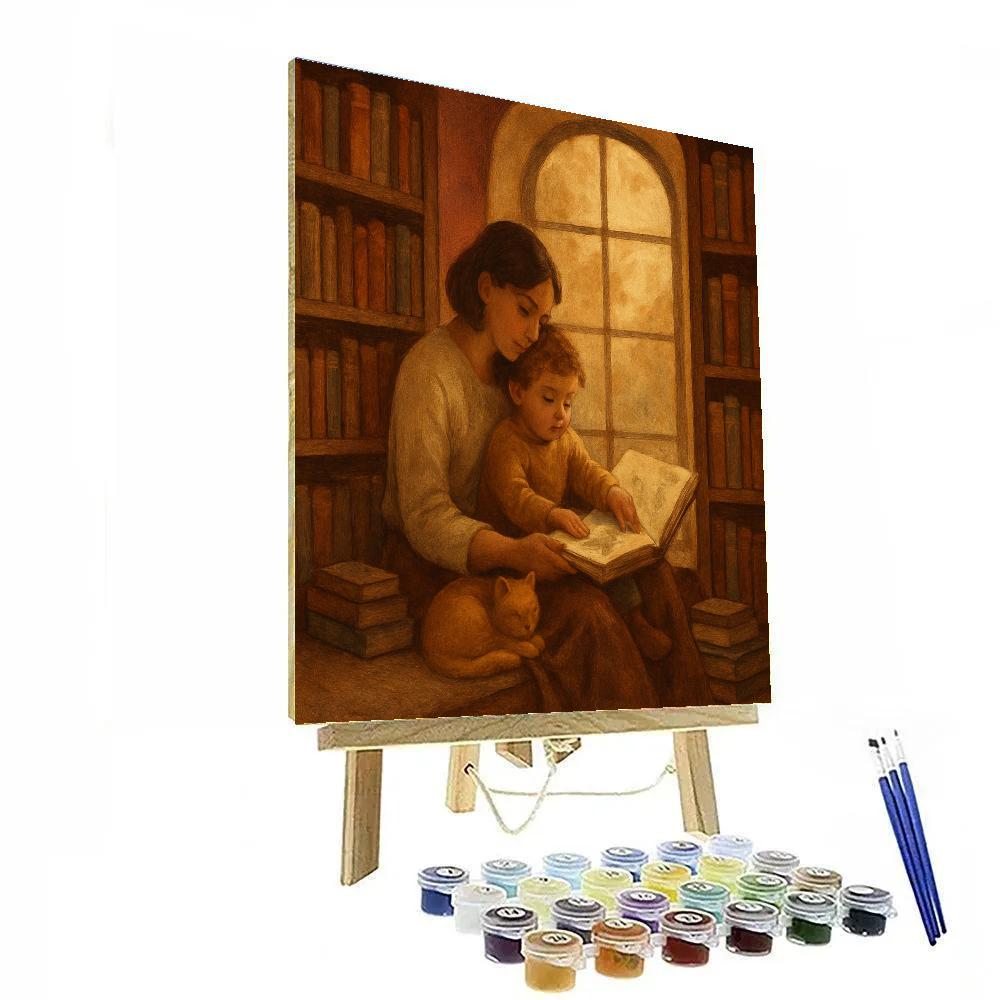 Library Reading Nook Numbered painting kits