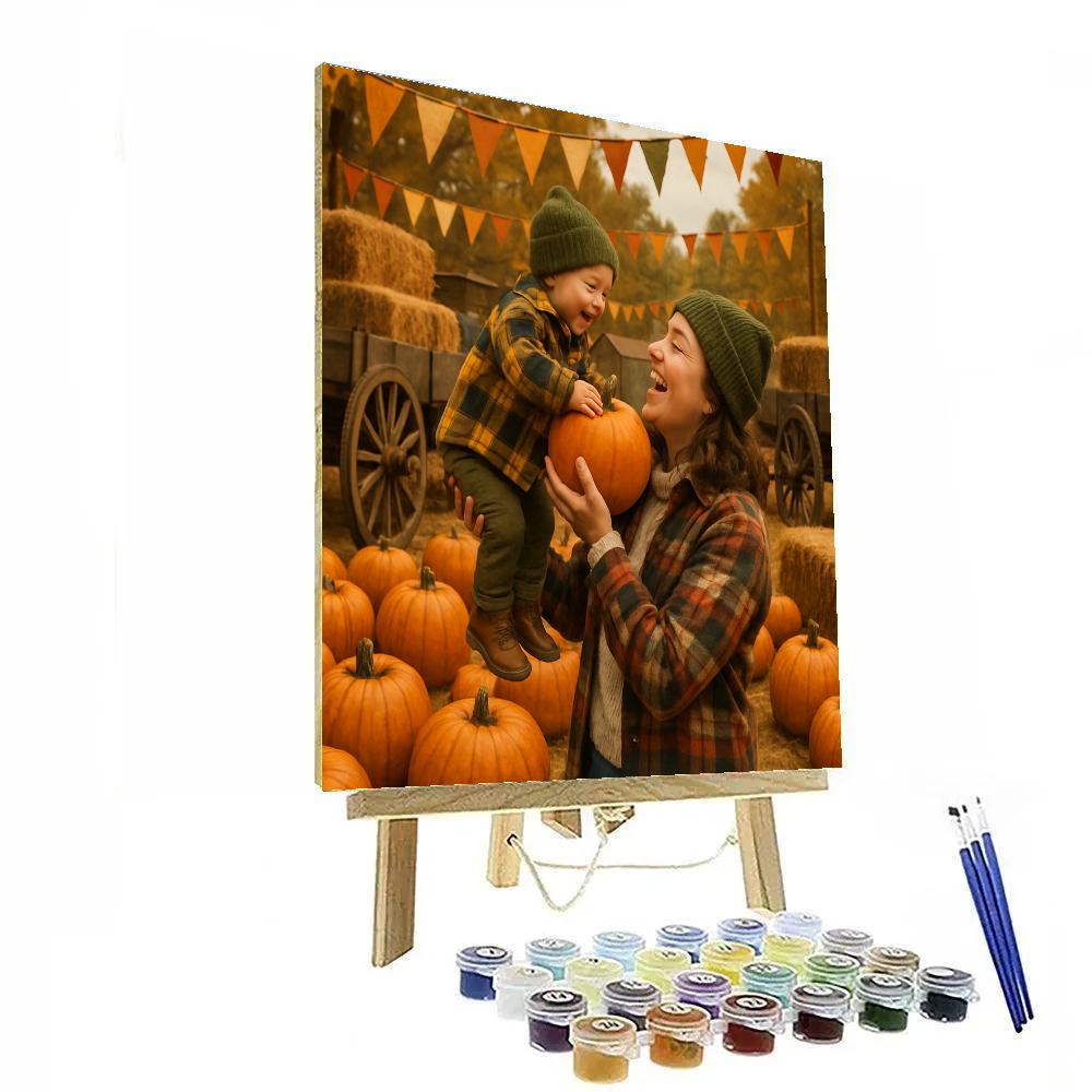 Harvest Pumpkin Picking Paint by numbers kits