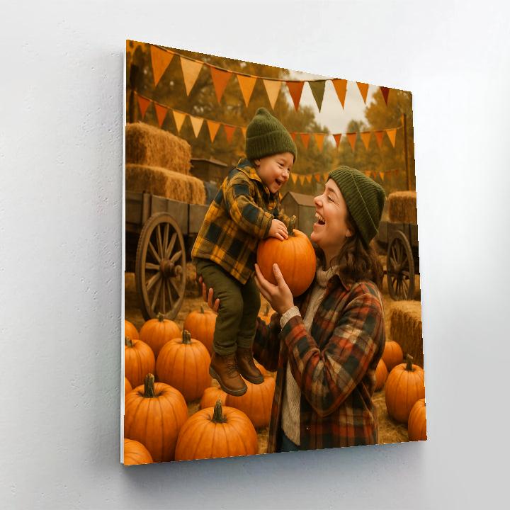 Harvest Pumpkin Picking Paint by numbers kits
