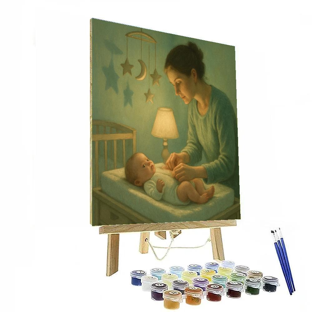 Midnight Diaper Change Glow Paint by numbers kits