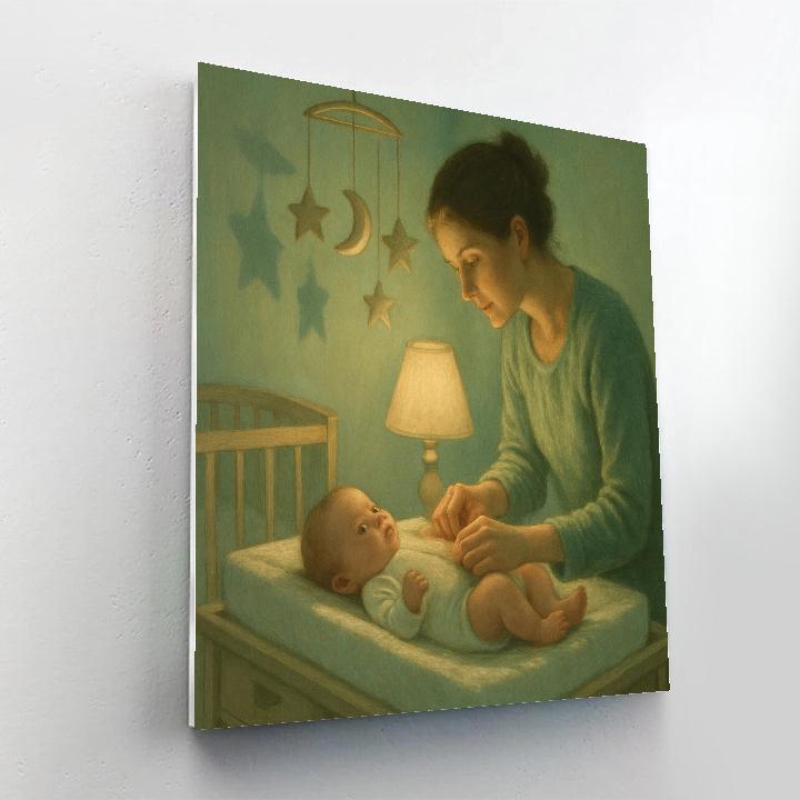 Midnight Diaper Change Glow Paint by numbers kits