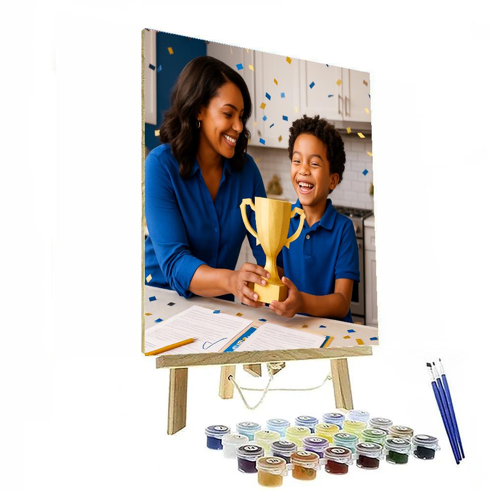 Homework Trophy Celebration Painting by numbers kit