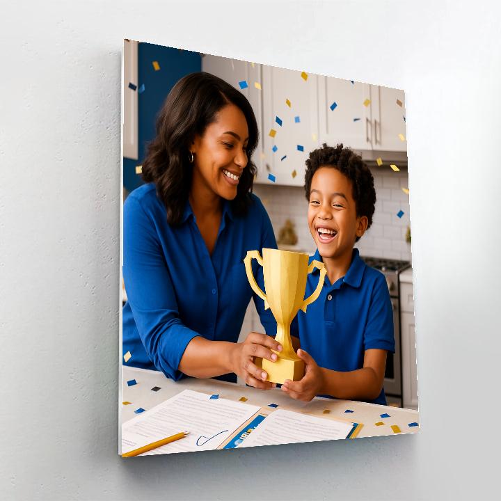 Homework Trophy Celebration Painting by numbers kit