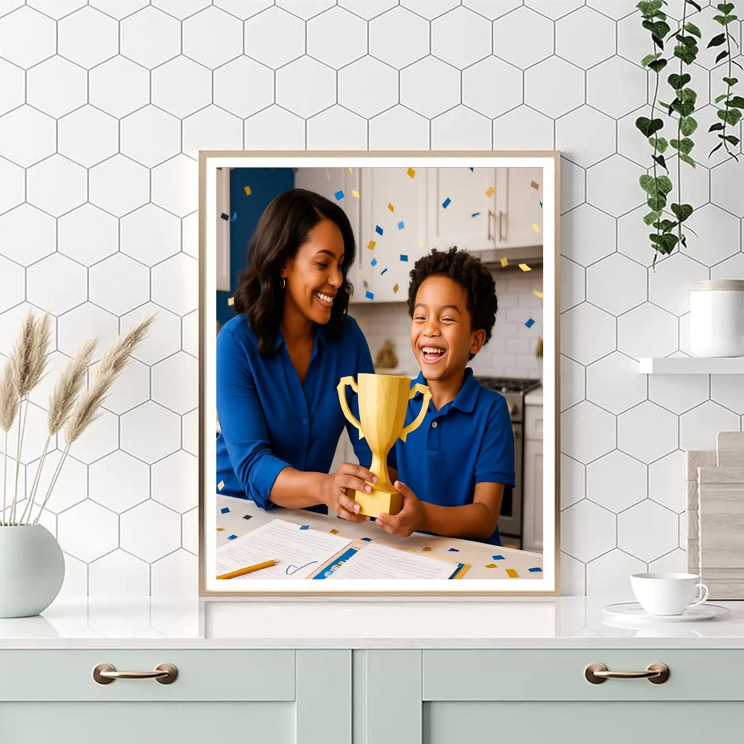 Homework Trophy Celebration Painting by numbers kit