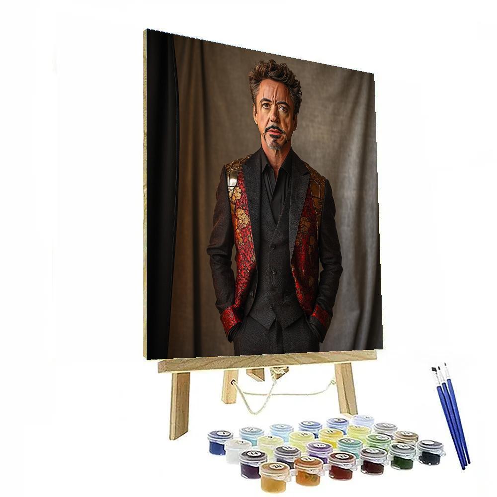 Robert Downey Jr The Iron Legacy Reforged Number painting