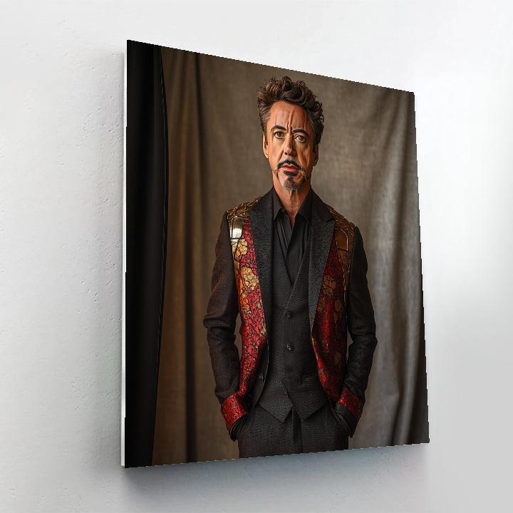 Robert Downey Jr The Iron Legacy Reforged Number painting