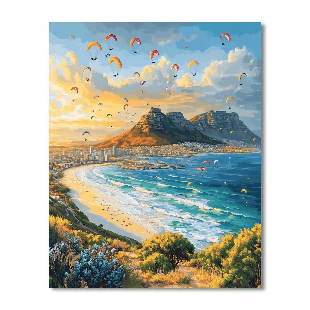 Table Mountain And Signal Hill Panorama Cape Town South Africa Number painting