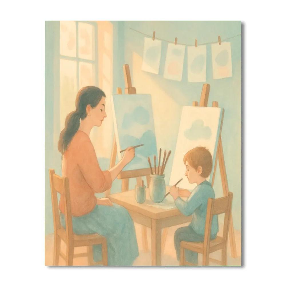 Quiet Painting Morning Painting by numbers kit