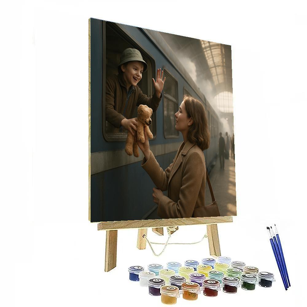 Train Window Goodbye DIY paint by numbers