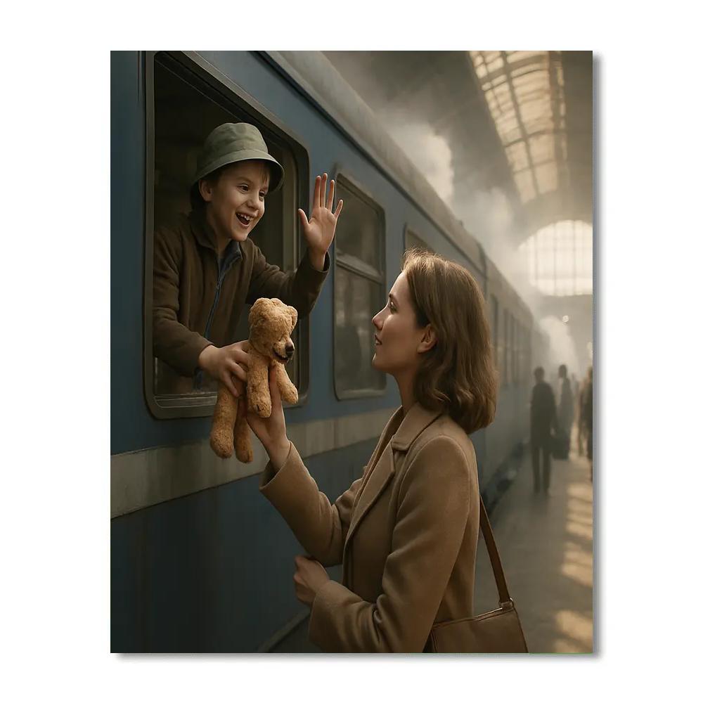 Train Window Goodbye DIY paint by numbers