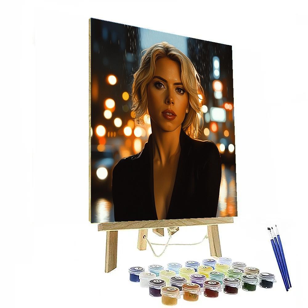 Scarlett Johansson Velvet Shadow Of The Widow Paint by numbers art