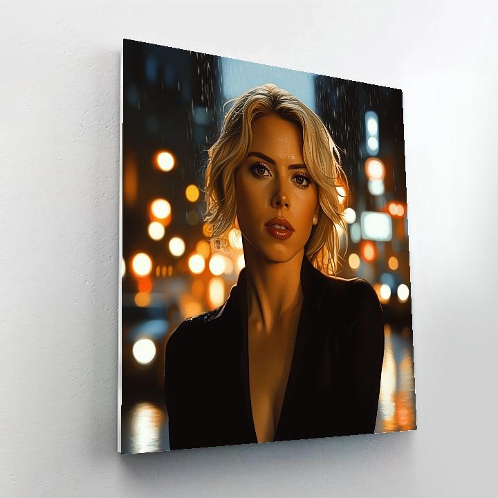 Scarlett Johansson Velvet Shadow Of The Widow Paint by numbers art