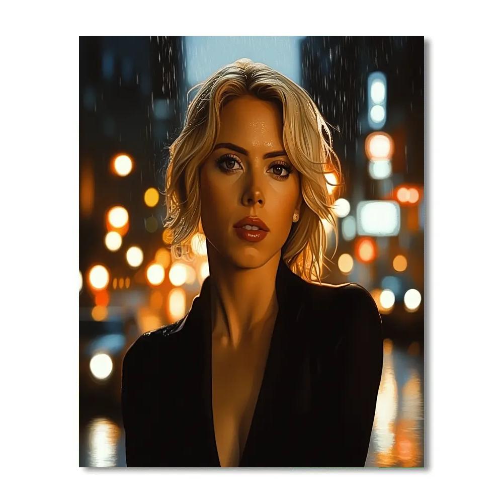 Scarlett Johansson Velvet Shadow Of The Widow Paint by numbers art