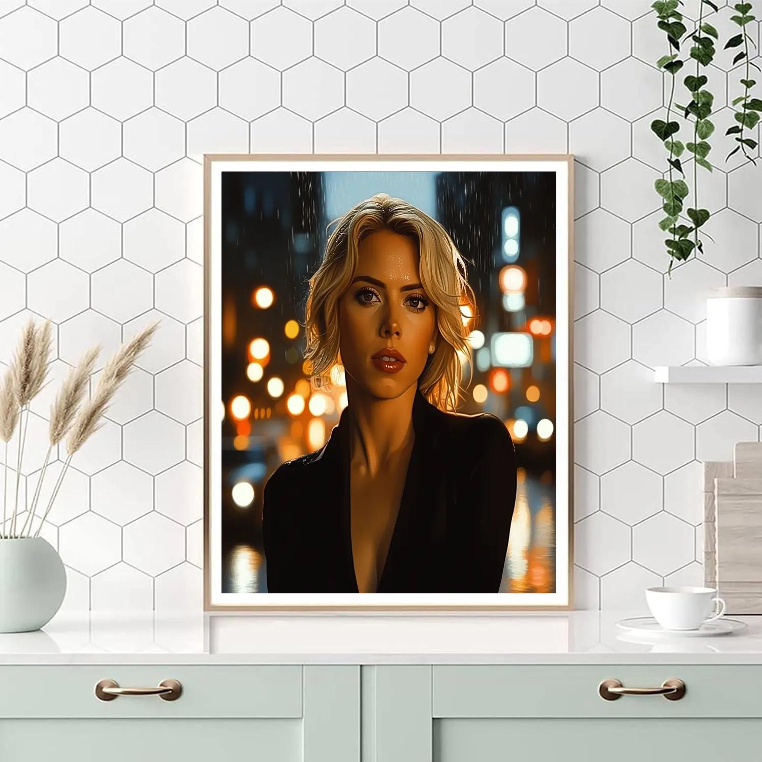 Scarlett Johansson Velvet Shadow Of The Widow Paint by numbers art