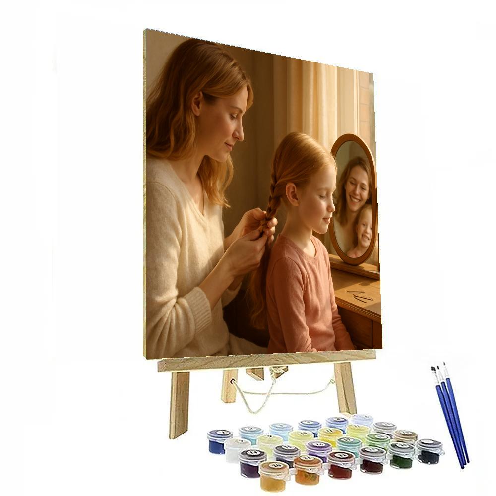 Sunlit Hairbraid Moment Number painting