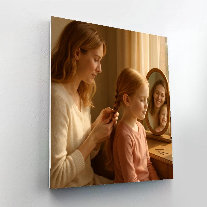 Sunlit Hairbraid Moment Number painting