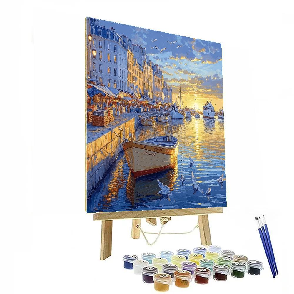 Old Port Morning Light Marseille France Painting by numbers kit