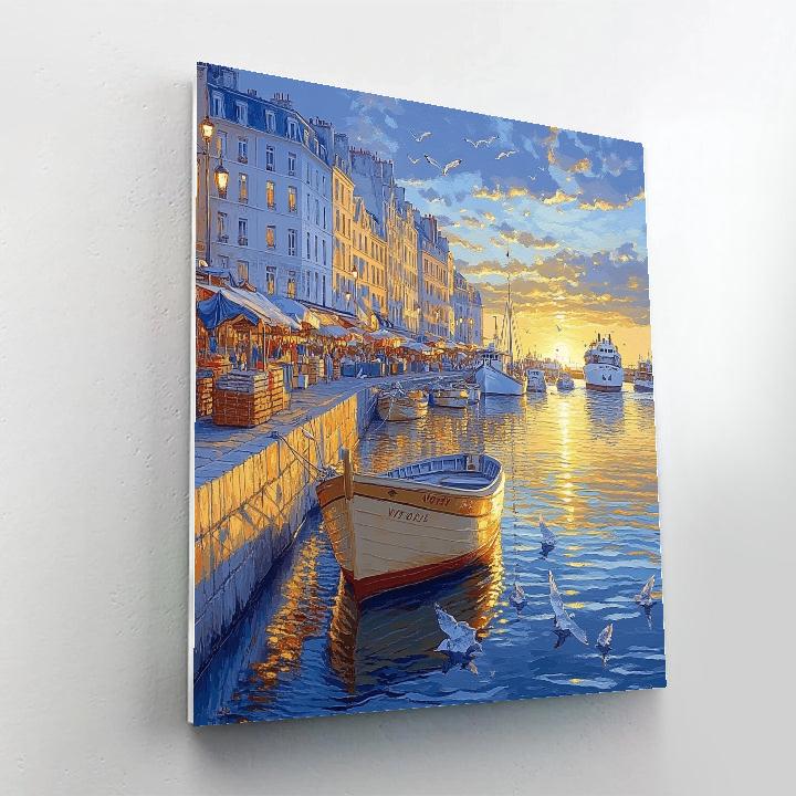Old Port Morning Light Marseille France Painting by numbers kit