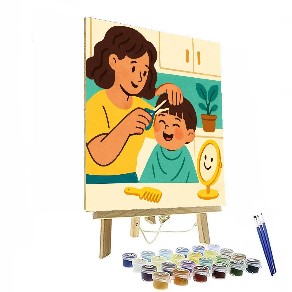 Playful Haircut Salon paint by color