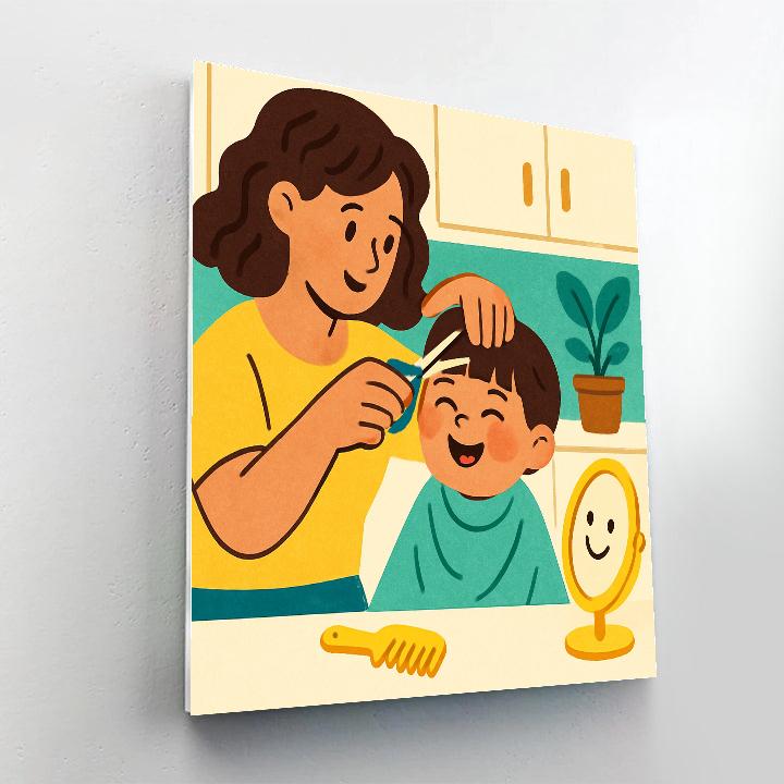 Playful Haircut Salon paint by color