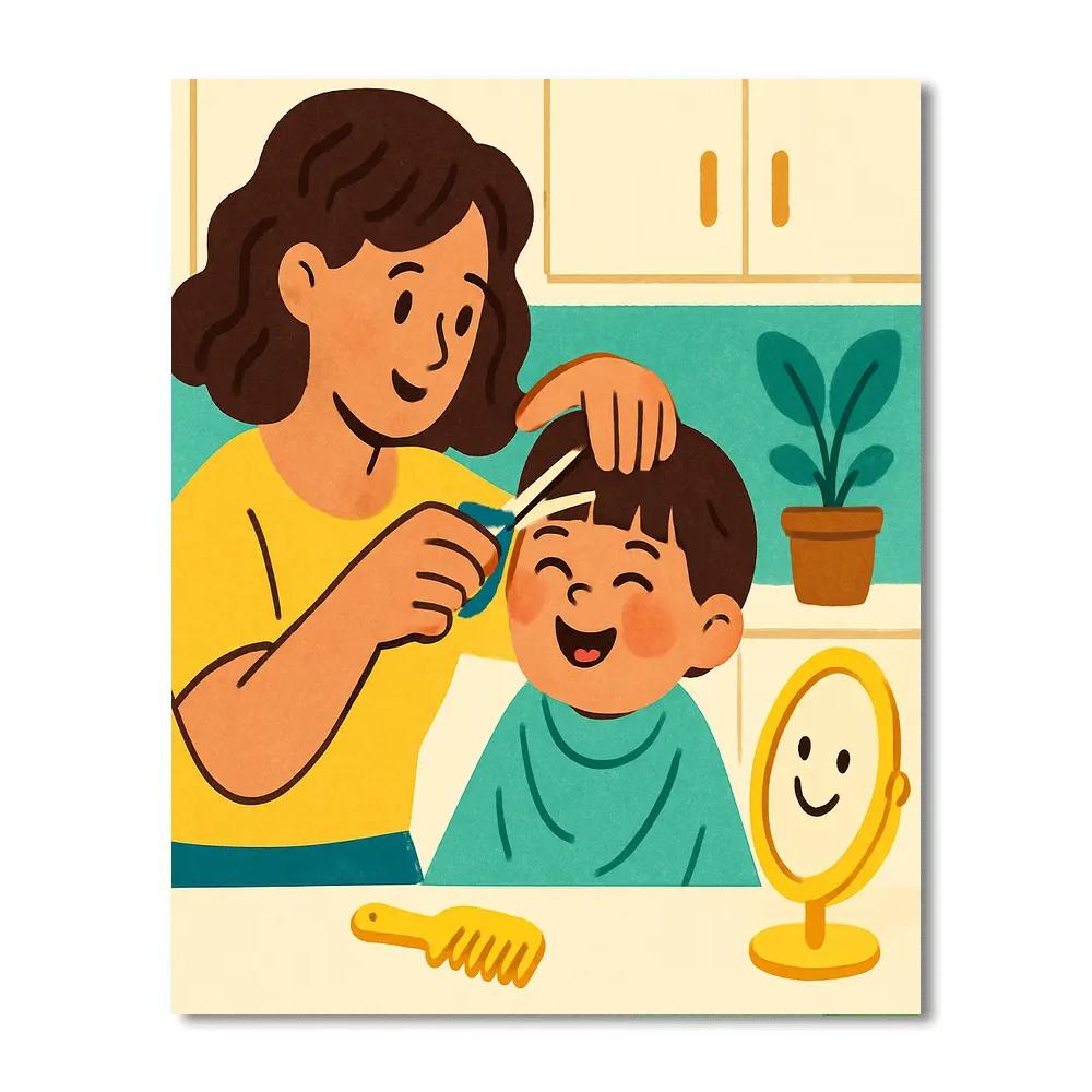 Playful Haircut Salon paint by color