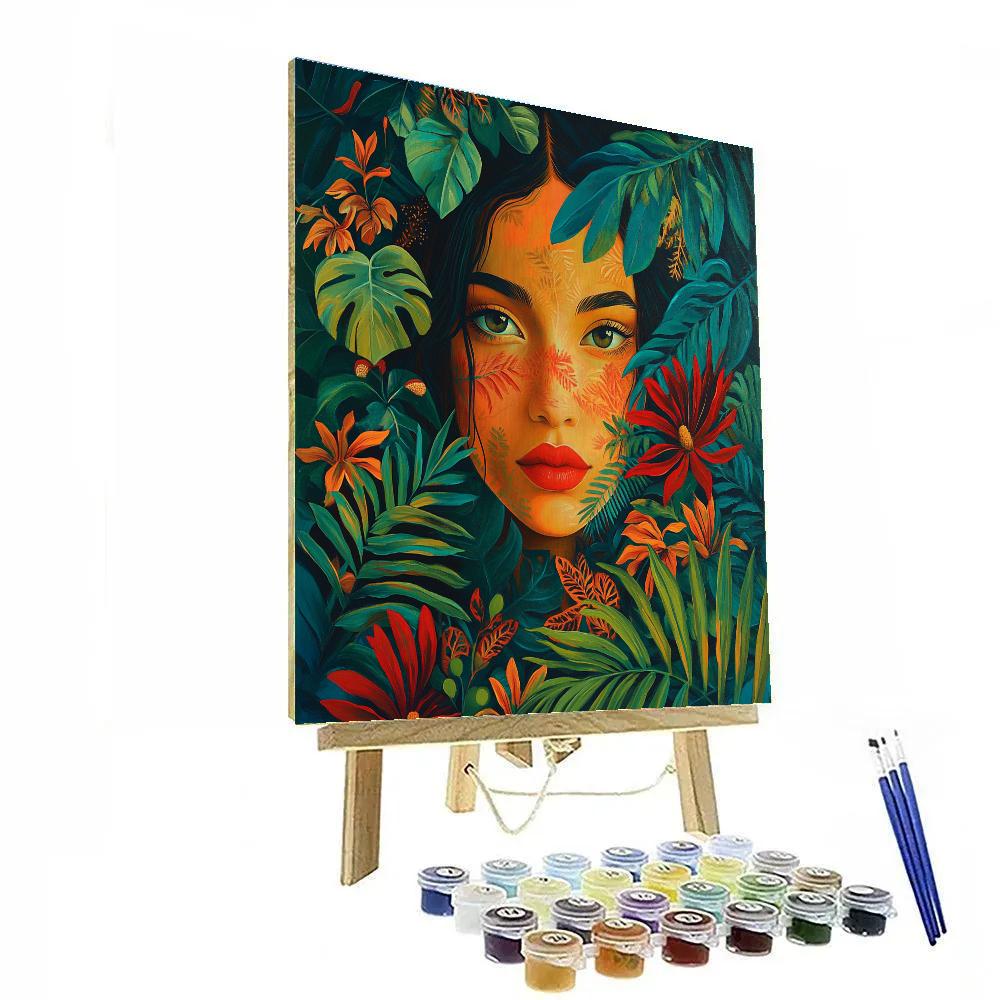 Frida Kahlo Inspired Self Reflection Garden paint by numbers