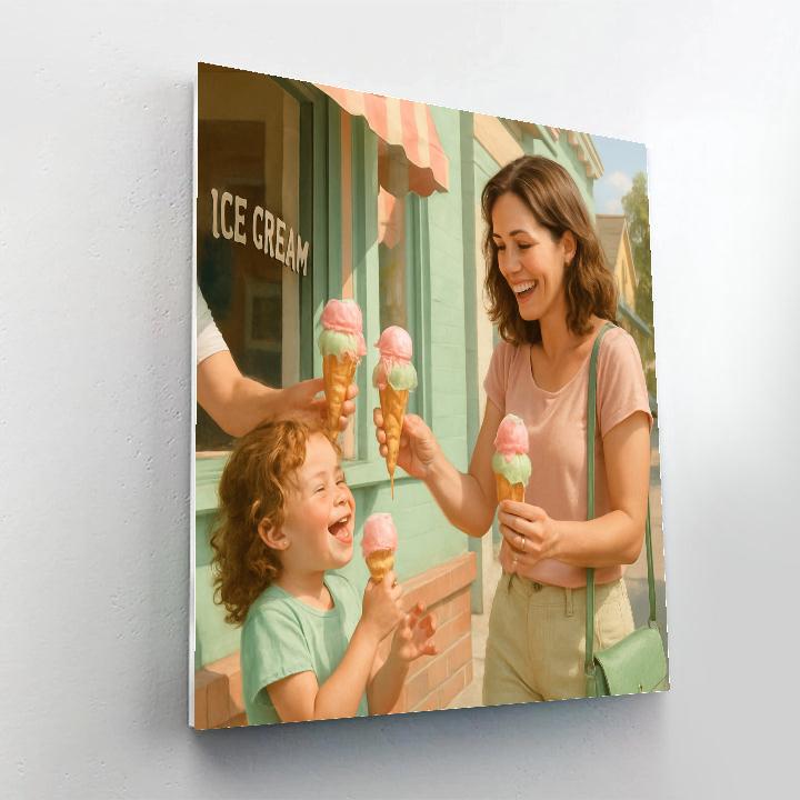 Afternoon Ice Cream Treat paint by color