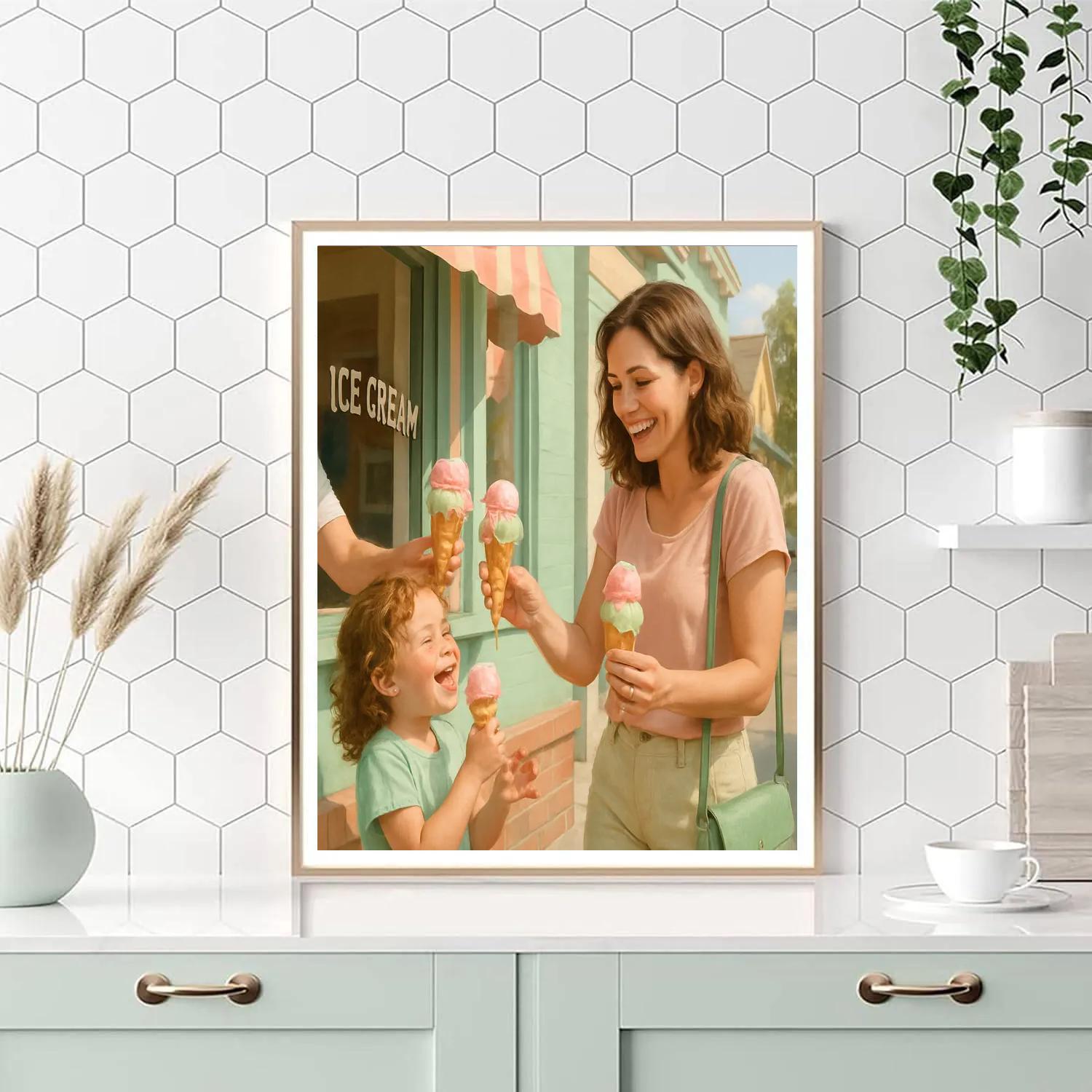 Afternoon Ice Cream Treat paint by color