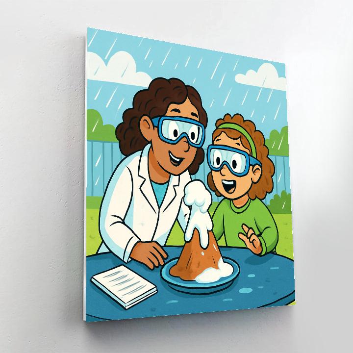 Backyard Science Experiment Number painting