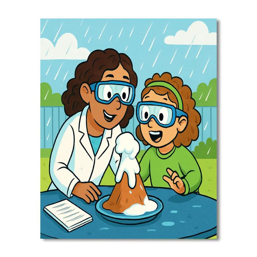 Backyard Science Experiment Number painting