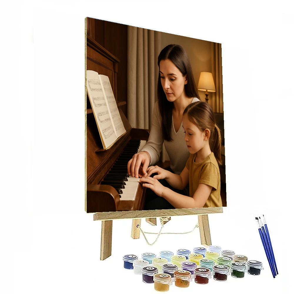 Evening Piano Lesson Painting by numbers kit