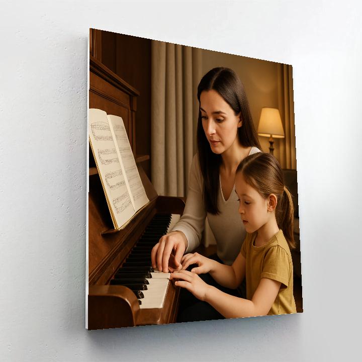 Evening Piano Lesson Painting by numbers kit