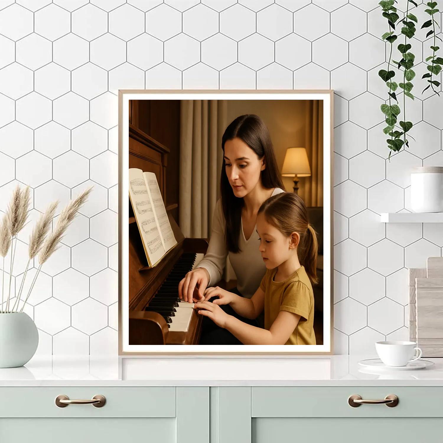 Evening Piano Lesson Painting by numbers kit