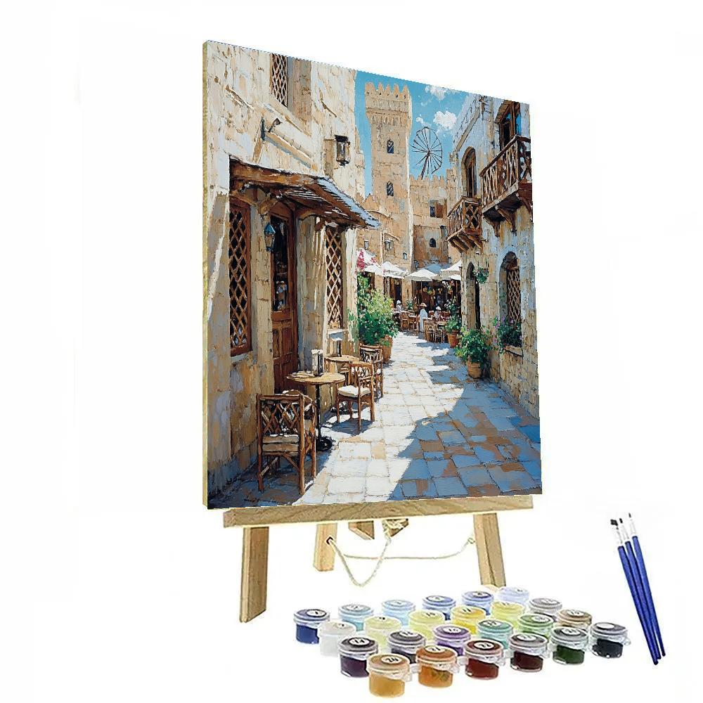 Al Fahidi Historic Quarter Windtowers Dubai United Arab Emirates Painting by numbers kit